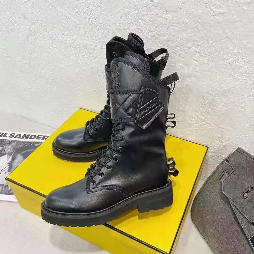 Fendi Black Leather Biker Boots for Women Fendi Black Leather Biker Boots for Women