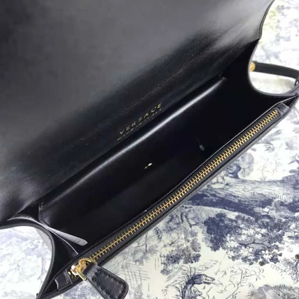 Versace Virtus Shoulder Bag in Calfskin Leather for Women Versace Virtus Shoulder Bag in Calfskin Leather for Women
