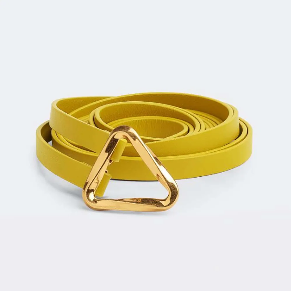 Bottega Veneta Grasp Belt Leather Double Strap for Women in Yellow Bottega Veneta Grasp Belt Leather Double Strap for Women in Yellow