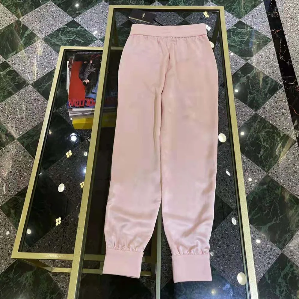 Fendi Jumpsuit Pink Satin Sweatshirt and Pants for Women Fendi Jumpsuit Pink Satin Sweatshirt and Pants for Women