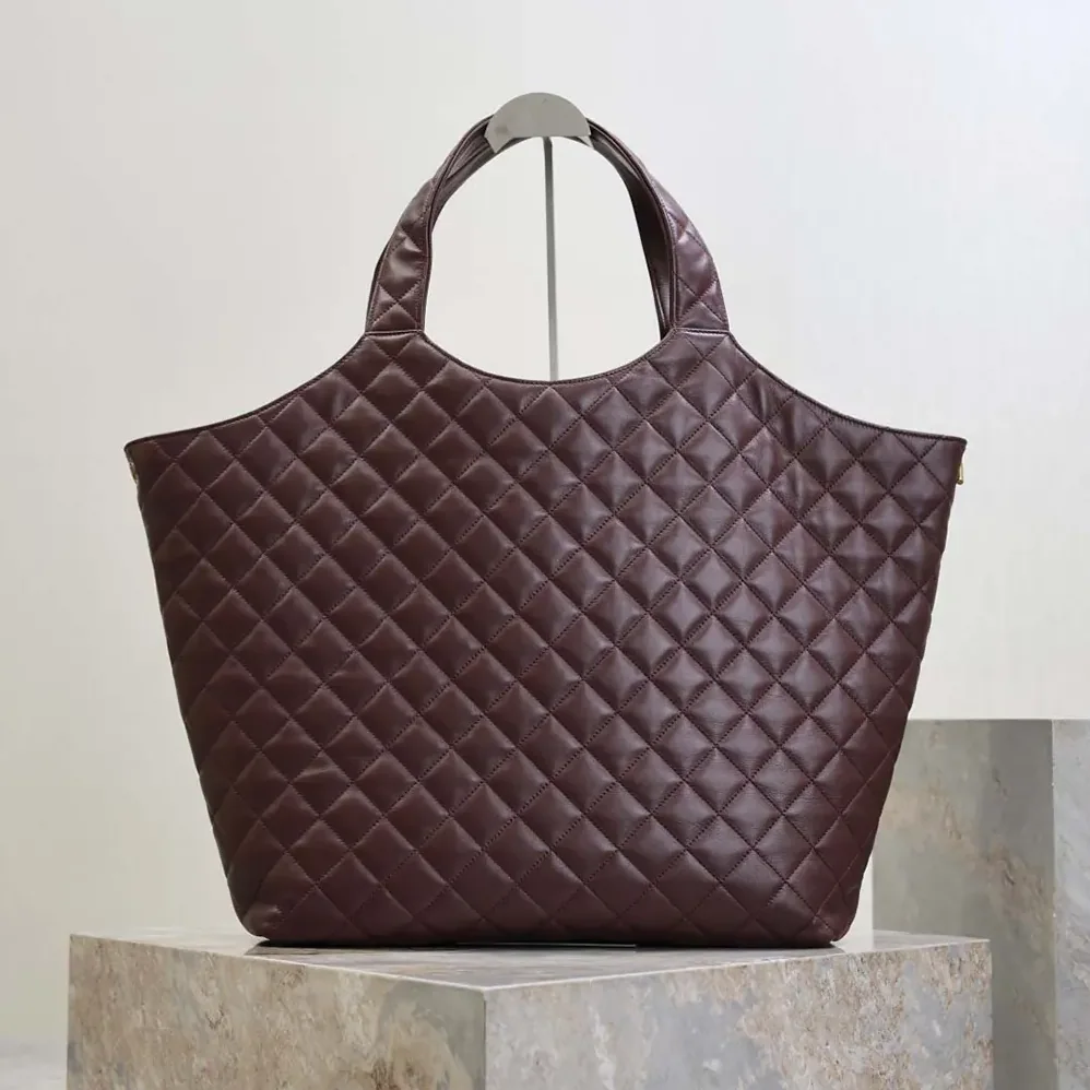 Saint Laurent YSL Large Icare In Quilted Nappa Lambskin for Women in Maroon Saint Laurent YSL Large Icare In Quilted Nappa Lambskin for Women in Maroon