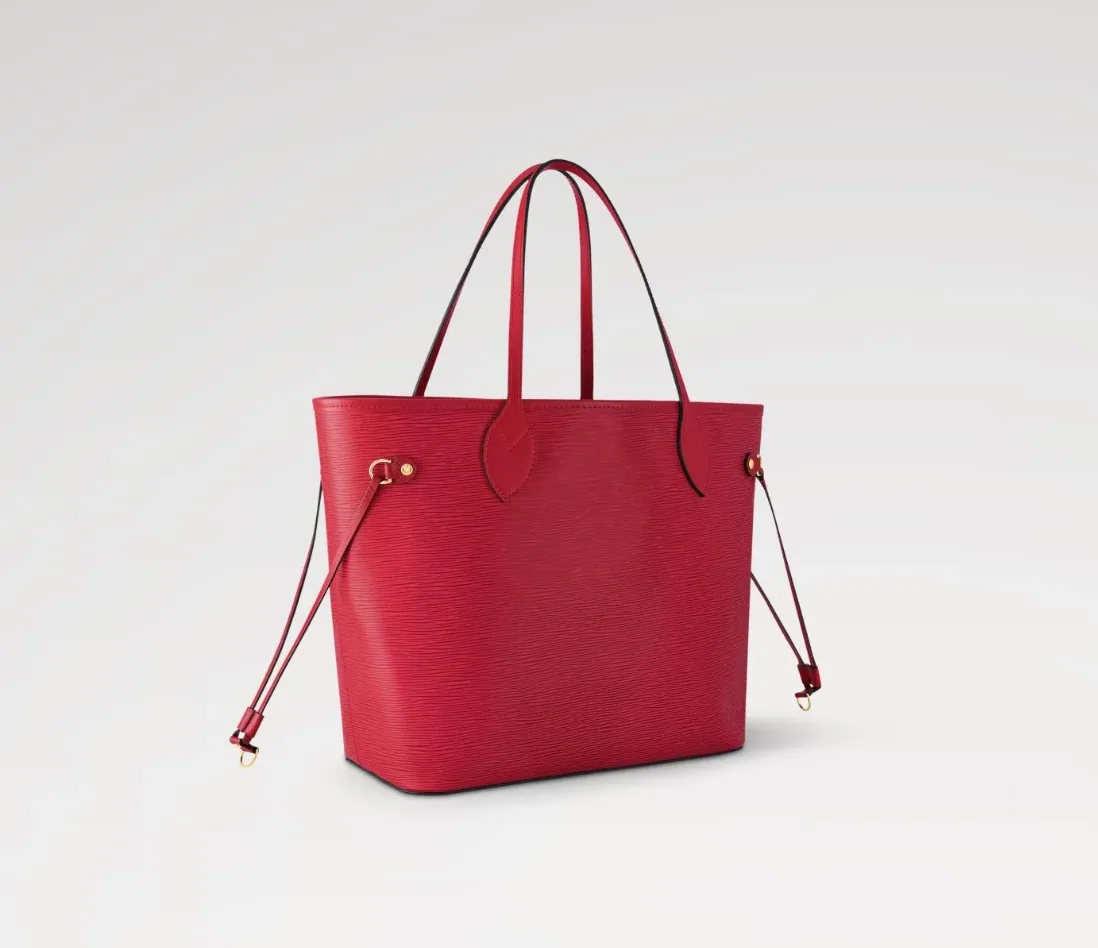 Louis Vuitton Neverfull MM Tote Bag in Castillan Red Gold Hardware
