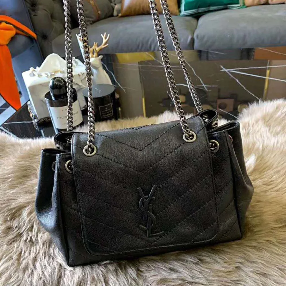 Saint Laurent YSL Nolita Small Bag Vintage Leather for Women in Black Saint Laurent YSL Nolita Small Bag Vintage Leather for Women in Black
