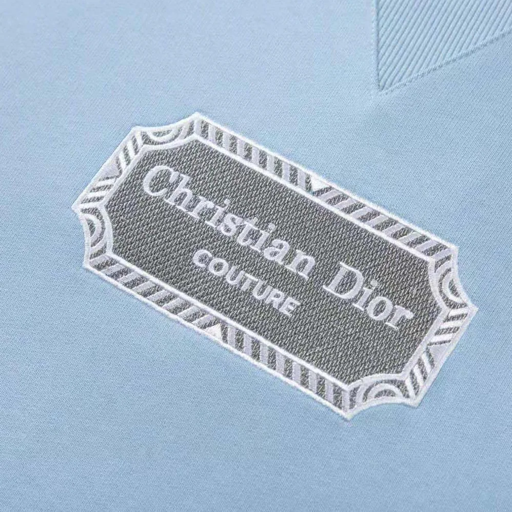 Dior Christian Dior Couture Sweatshirt Blue Cotton Fleece for Men