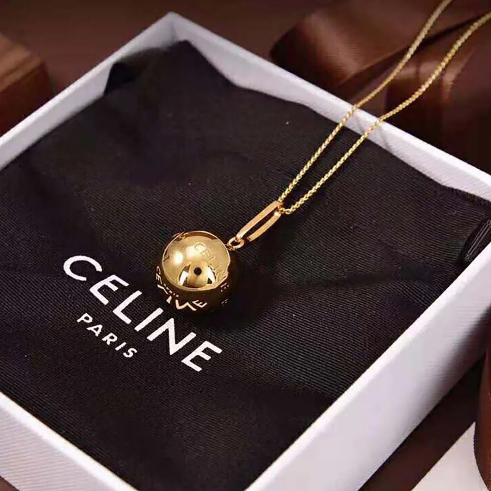 Celine Separables Boule Celine Paris Pendant in Brass with Gold Finish for Women