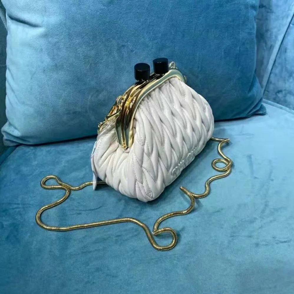 Miu Miu Miu Belle Nappa Leather Mini-Bag for Women in White