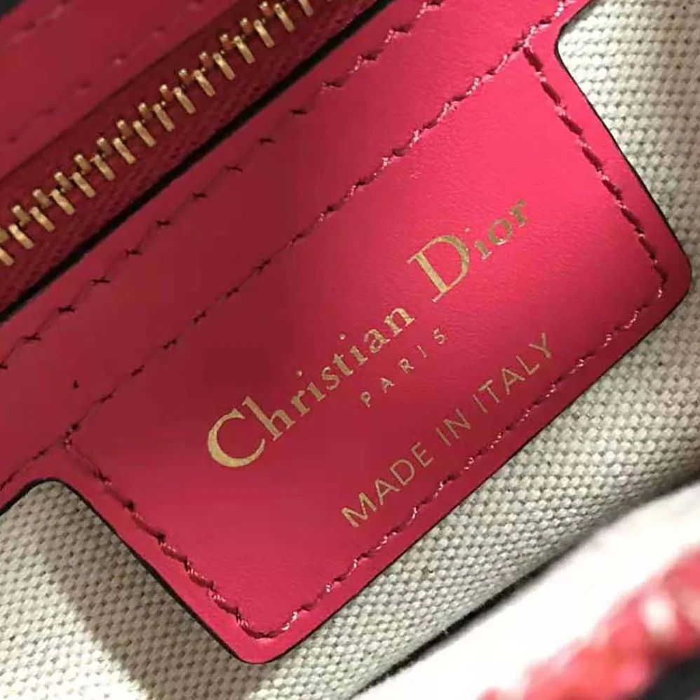 Dior Saddle Bag Toile DE Jouy Reverse Jacquard for Women in Red