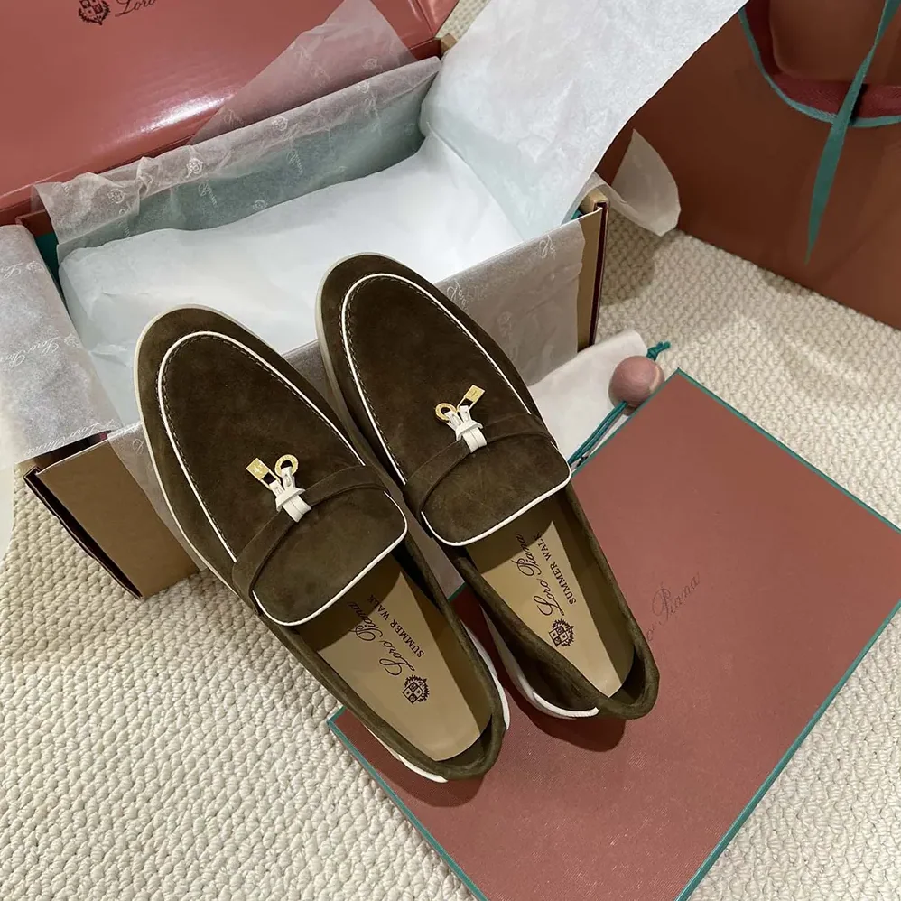 Loro Piana Summer Charms Walk Loafer for Unisex in Dark Green Loro Piana Summer Charms Walk Loafer for Unisex in Dark Green