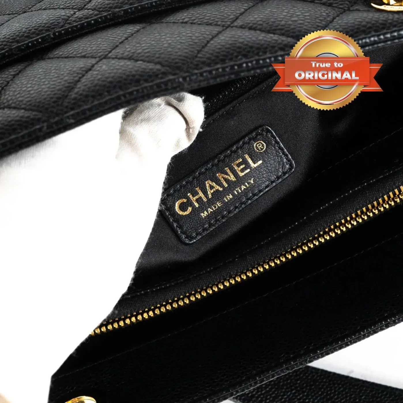 Chanel Classic Tote Bag Gold Toned Hardware Black /