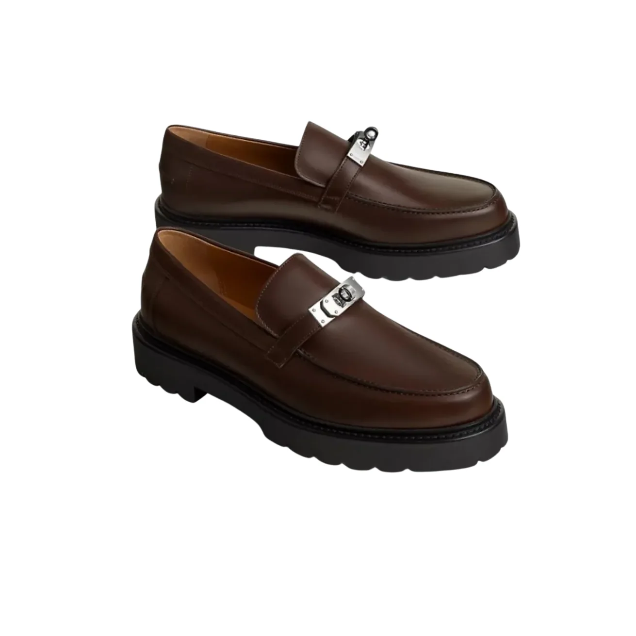Hermes Icone Loafers Marron Pecan