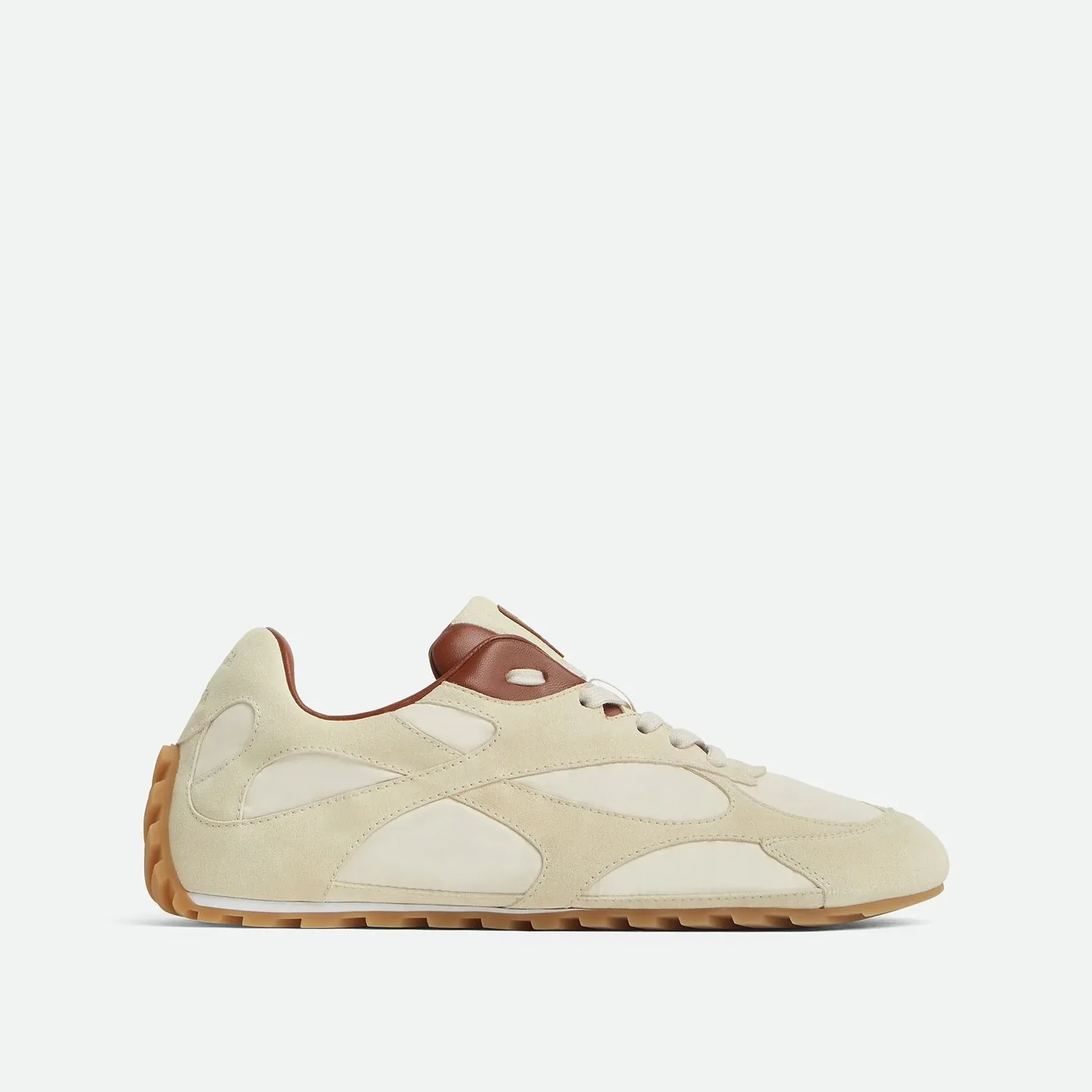 Bottega Veneta Orbit Flash Sneaker Sea Salt in Caramel