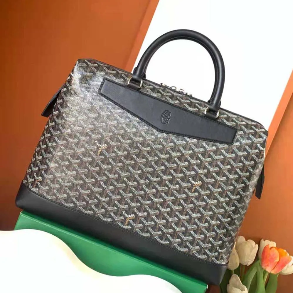 Goyard Cisalpin Document Case for Unisex in Black