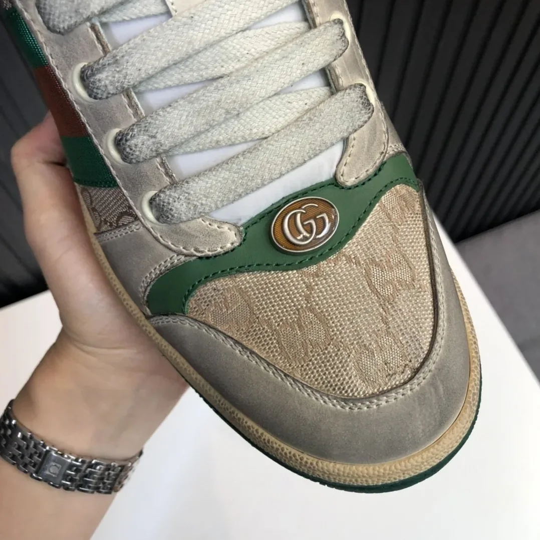Gucci GG Screener Distressed Green Orange for Women Gucci GG Screener Distressed Green Orange for Women