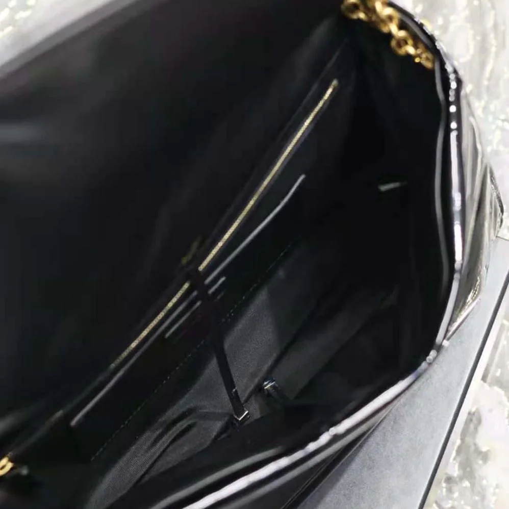 Saint Laurent YSL Jamie 4.3 in Patent Effect Fabric for Women in Black