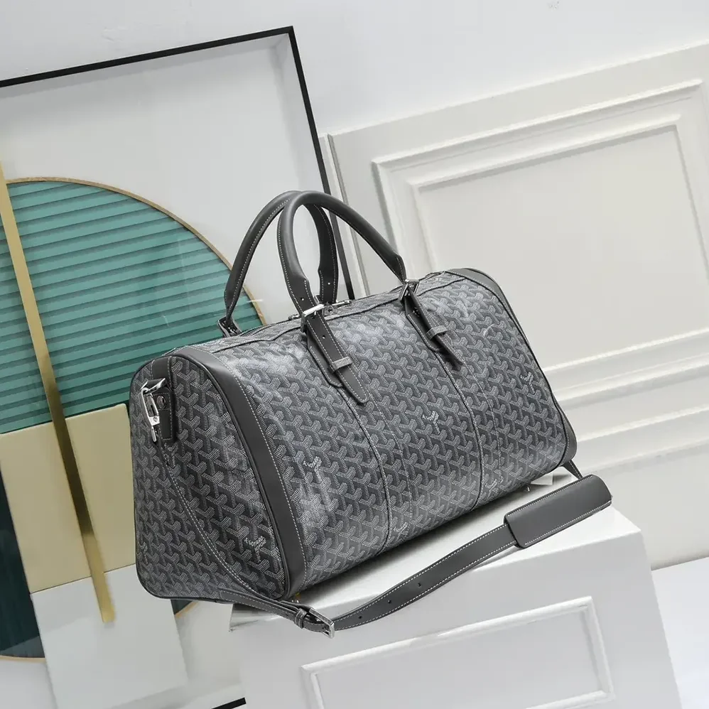 Goyard Boston 50 Bag for Unisex in Grey Goyard Boston 50 Bag for Unisex in Grey