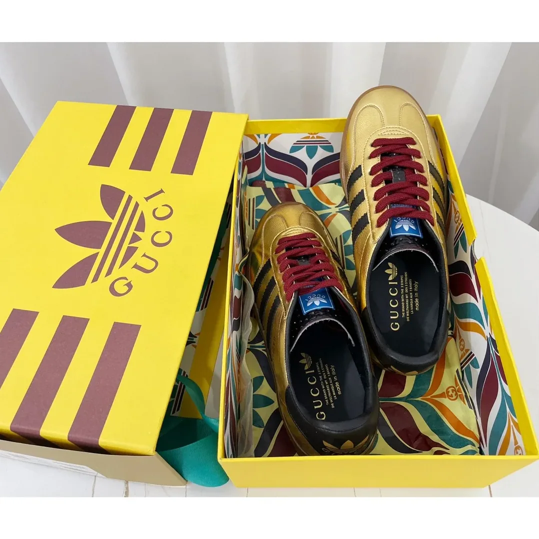 Gucci x Adidas Gazelle Sneaker Metallic Gold for Men Gucci x Adidas Gazelle Sneaker Metallic Gold for Men