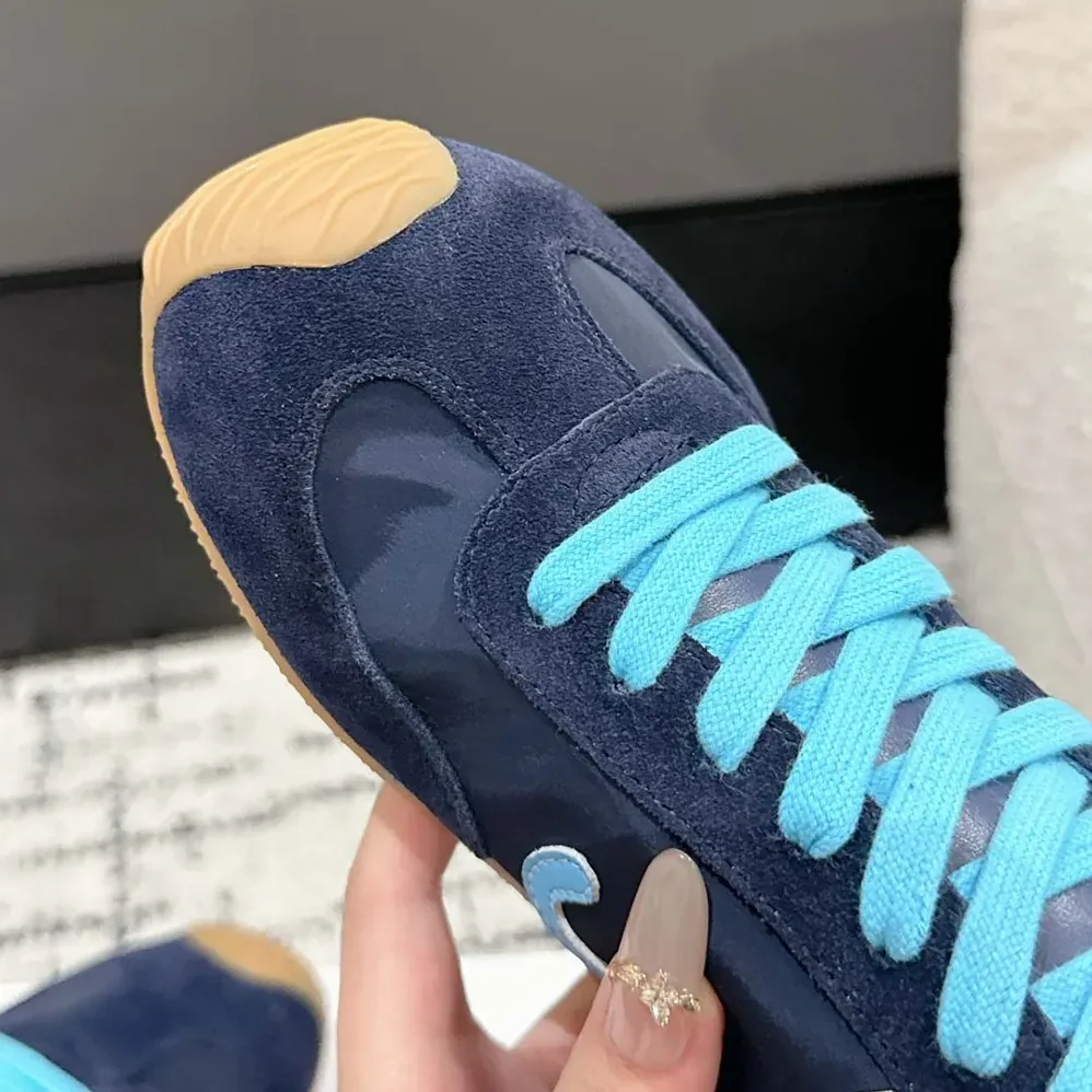 Loewe Ballet Runner 2.0 in Nylon and Calfskin for Unisex in Navy Blue Loewe Ballet Runner 2.0 in Nylon and Calfskin for Unisex in Navy Blue