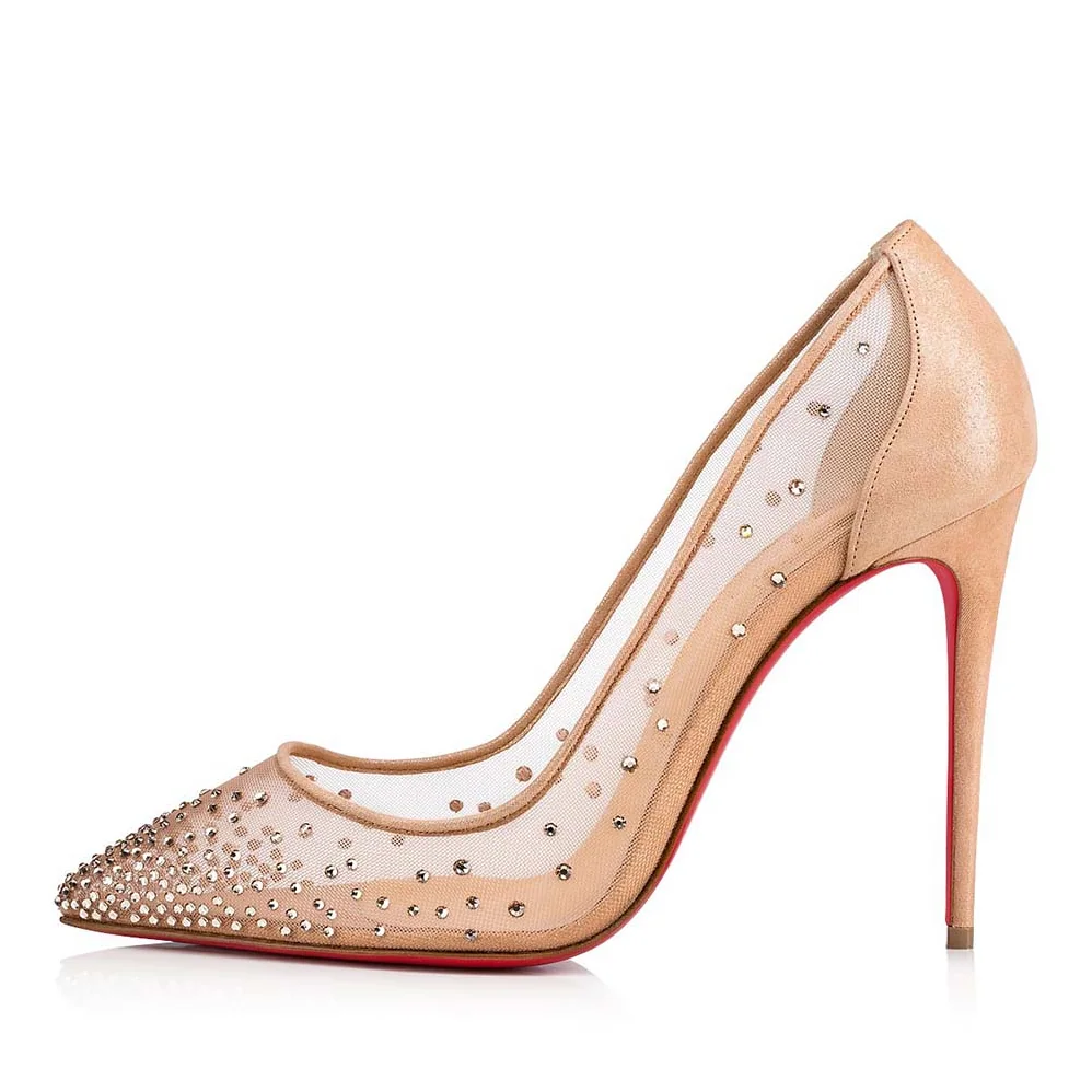 Christian Louboutin Shoes Follies Strass 100mm Heel for Women