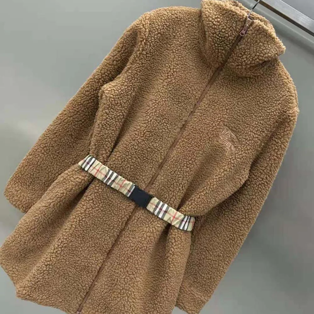 Burberry EKD Fleece Jacket for Women in Brown Burberry EKD Fleece Jacket for Women in Brown