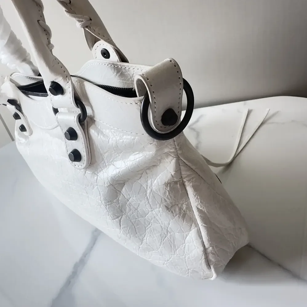 Balenciaga Le City First Bag In White Arena Storico Lambskin for Women Balenciaga Le City First Bag In White Arena Storico Lambskin for Women