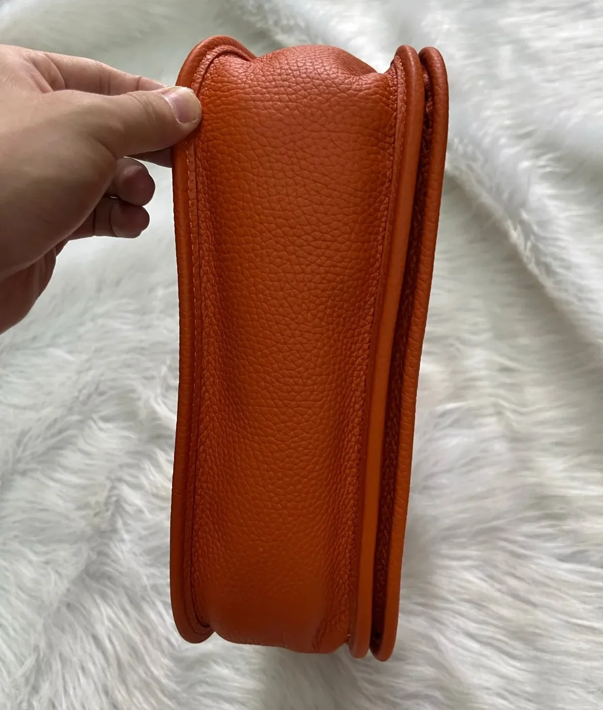 Hermes Evelyne III 29 Bag Orange With Silver in Toned Hardware