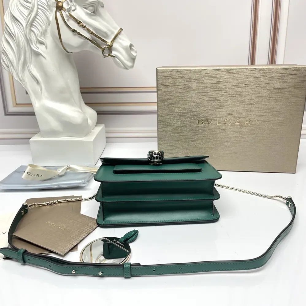 Bvlgari Mini Serpenti Forever East-West Shoulder Bag for Women in Green Bvlgari Mini Serpenti Forever East-West Shoulder Bag for Women in Green