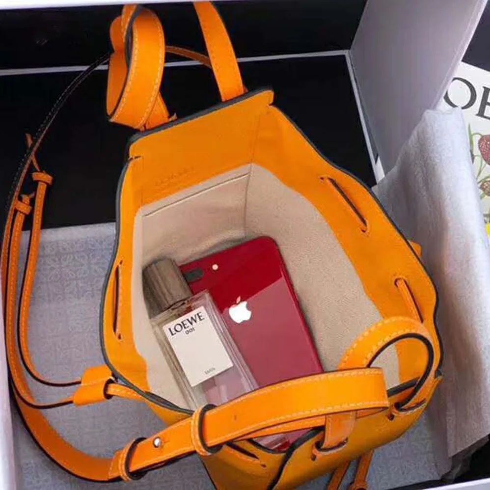 Loewe Hammock Dw Mini Bag in Nappa Calf for Women in Orange