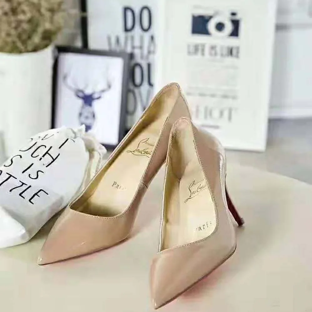 Christian Louboutin Shoes Pigalle 85 mm Heel Height for Women in Sandy Christian Louboutin Shoes Pigalle 85 mm Heel Height for Women in Sandy