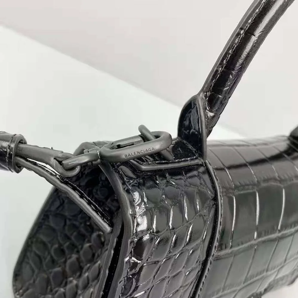 Balenciaga Hourglass XS Top Handle Bag for Women in Black Balenciaga Hourglass XS Top Handle Bag for Women in Black