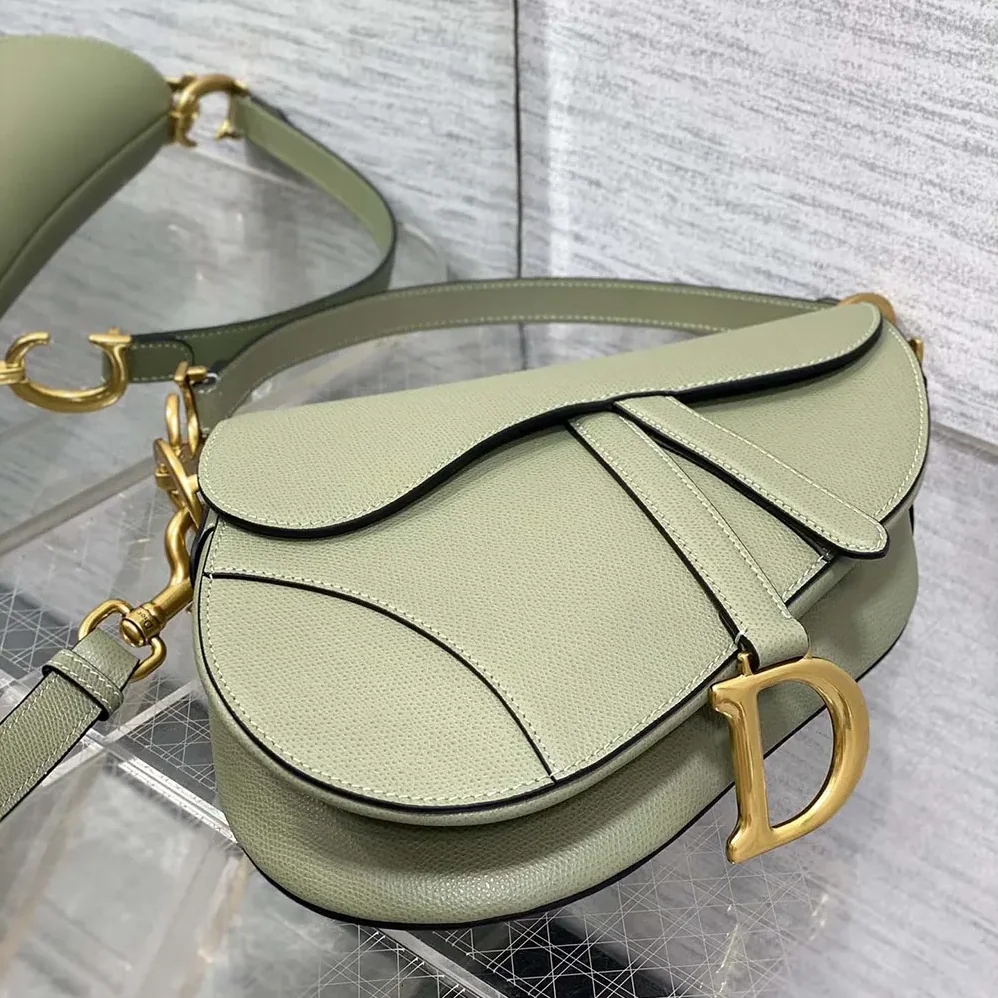 Dior Saddle Bag with Strap Cedar Green Grained Calfskin for Women Dior Saddle Bag with Strap Cedar Green Grained Calfskin for Women