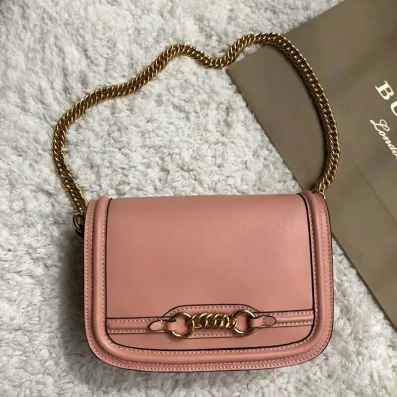 Burberry The Leather Link Bag for Women in Pink Burberry The Leather Link Bag for Women in Pink