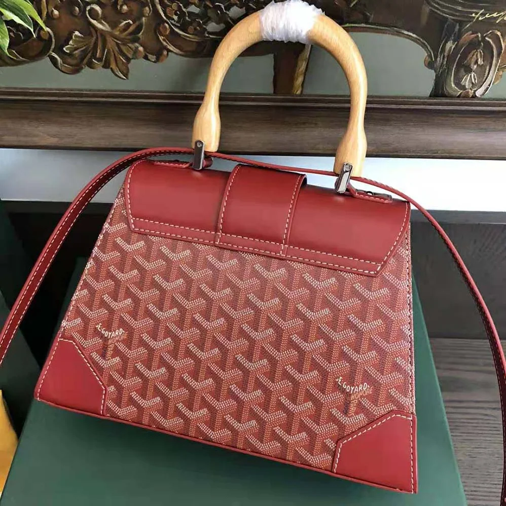 Goyard Sac Saïgon PM in Toile Goyardine & Clamecy Calfskin for Women in Red Goyard Sac Saïgon PM in Toile Goyardine & Clamecy Calfskin for Women in Red