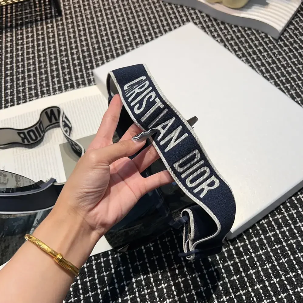 Dior DiorClub V1U Blue Dior Oblique Visor for Unisex