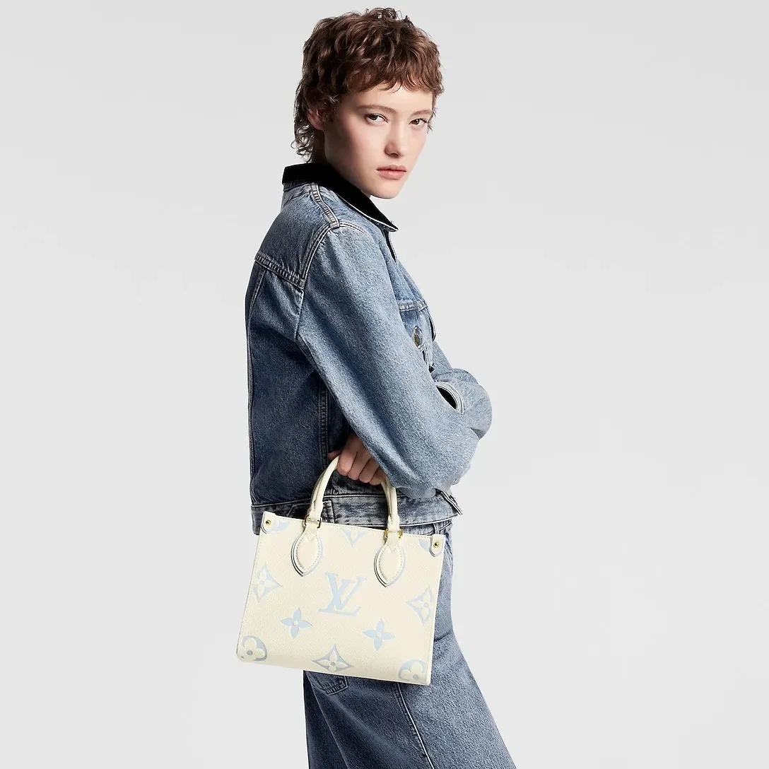 Louis Vuitton OnTheGo PM Tote Bag in White Gold Hardware Louis Vuitton OnTheGo PM Tote Bag in White Gold Hardware