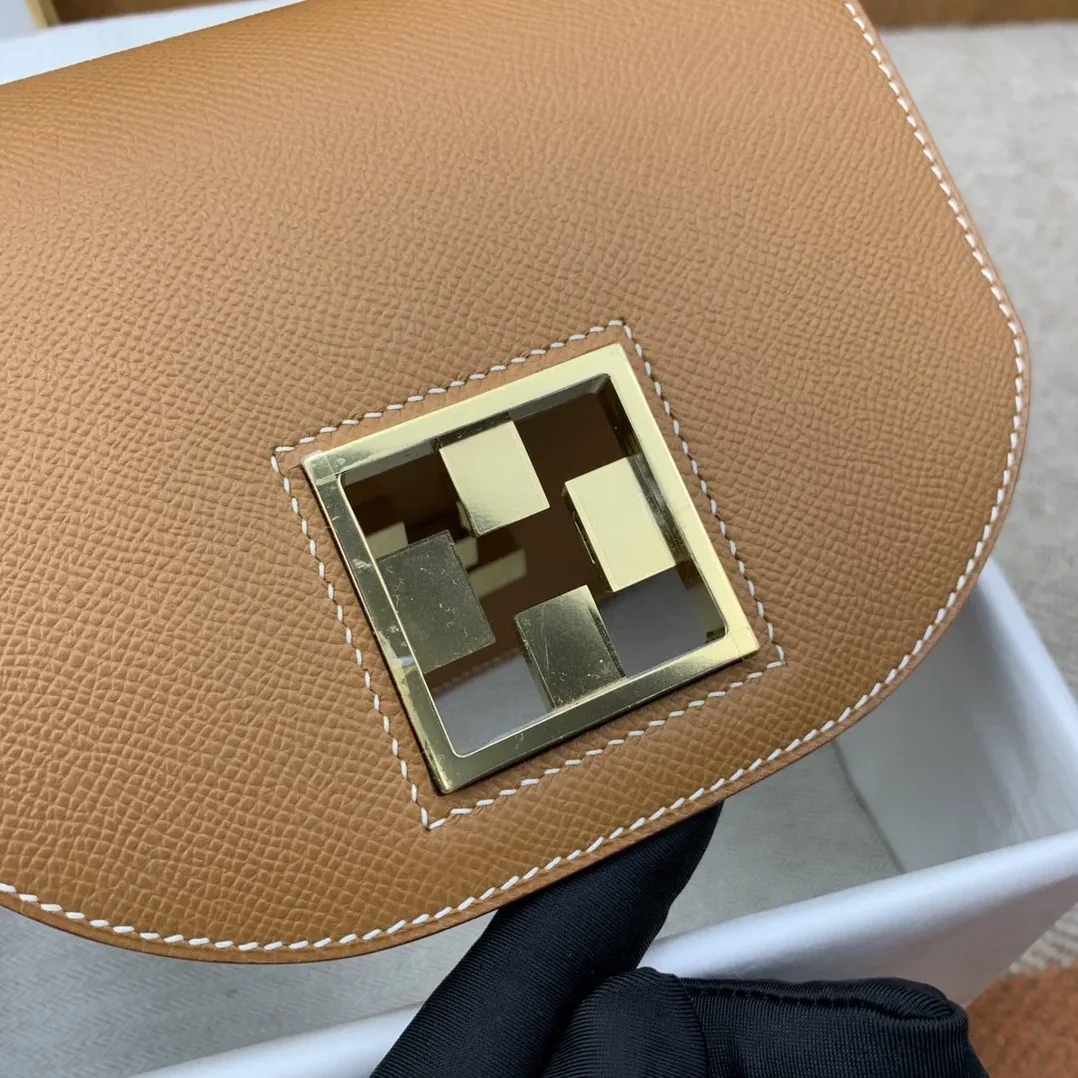 Hermes Mosaique 17 Brown, Gold Toned Hardware Bag