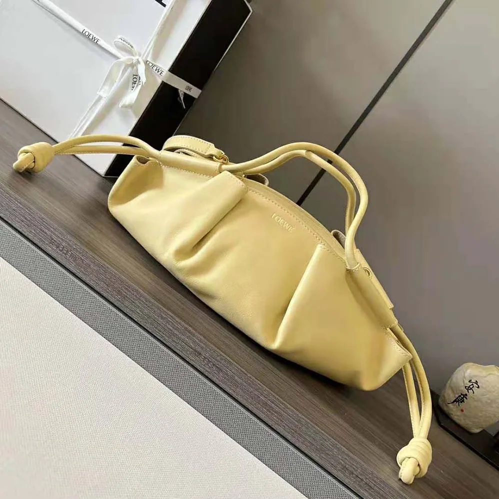 Loewe Small Paseo Bag in Shiny Nappa Calfskin for Women in Gold