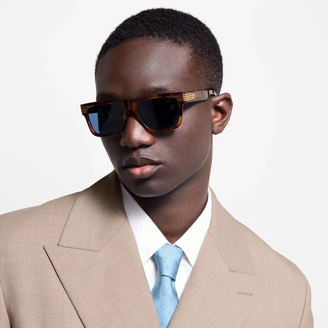 Louis Vuitton Slide Square Sunglasses Chocolate Tortoise