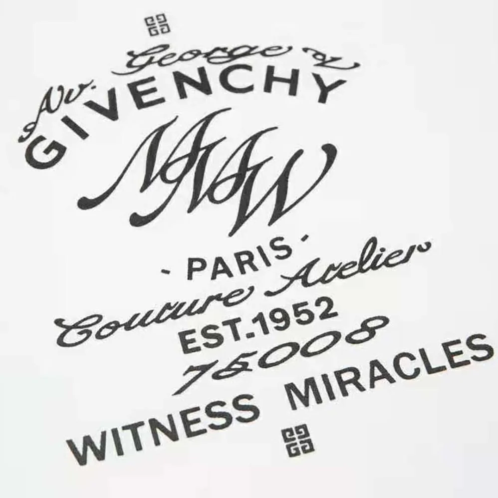Givenchy GIVENCHY MMW Printed Slim Fit T-shirt for Men in White