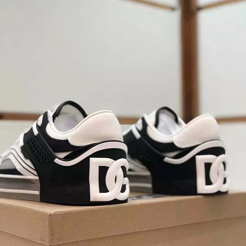 Dolce Gabbana D&G Calfskin Custom 2.Zero Sneakers for Men in Black