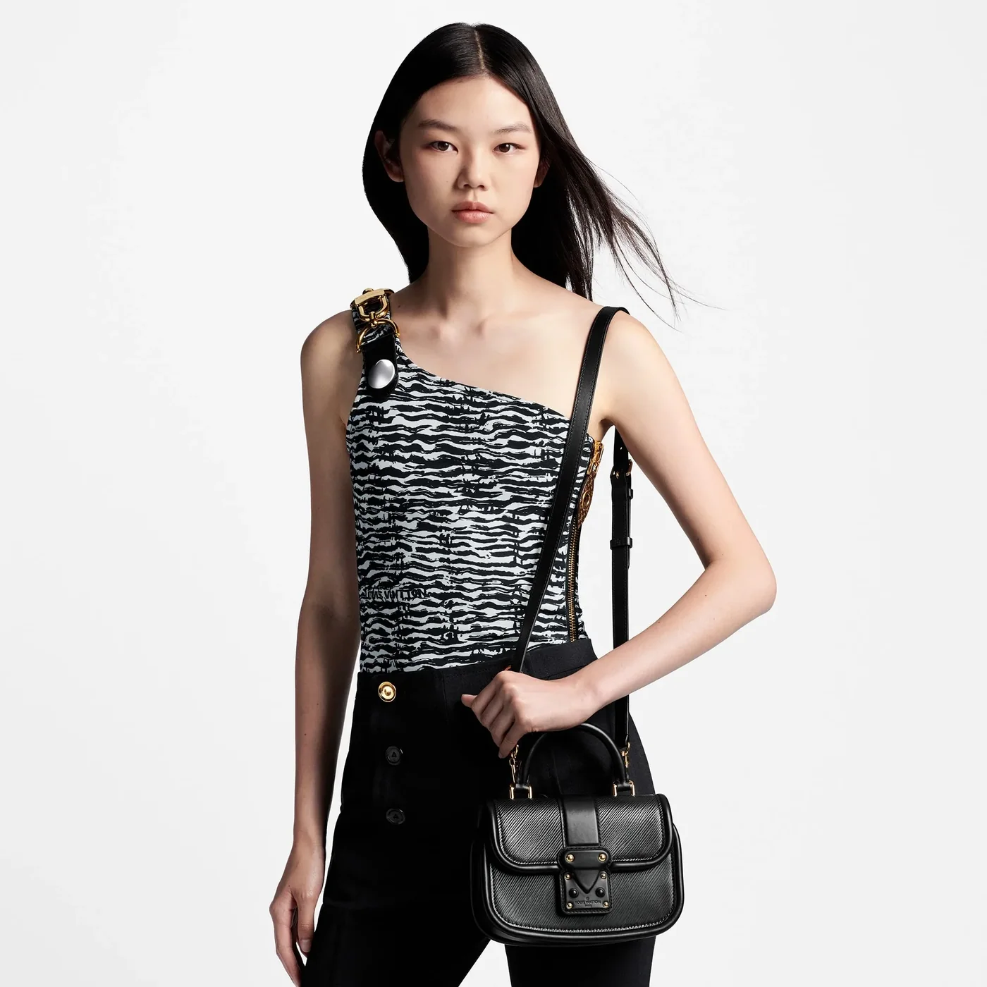 Louis Vuitton Hide And Seek Black Bag - 8.3 Inches/