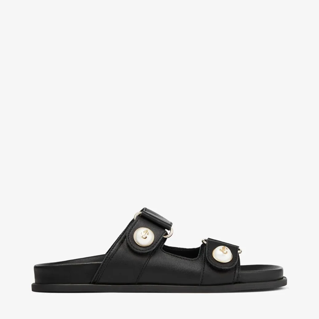 Jimmy Choo Fayence Sandal Black FAYENCESANDALSQM Jimmy Choo Fayence Sandal Black FAYENCESANDALSQM