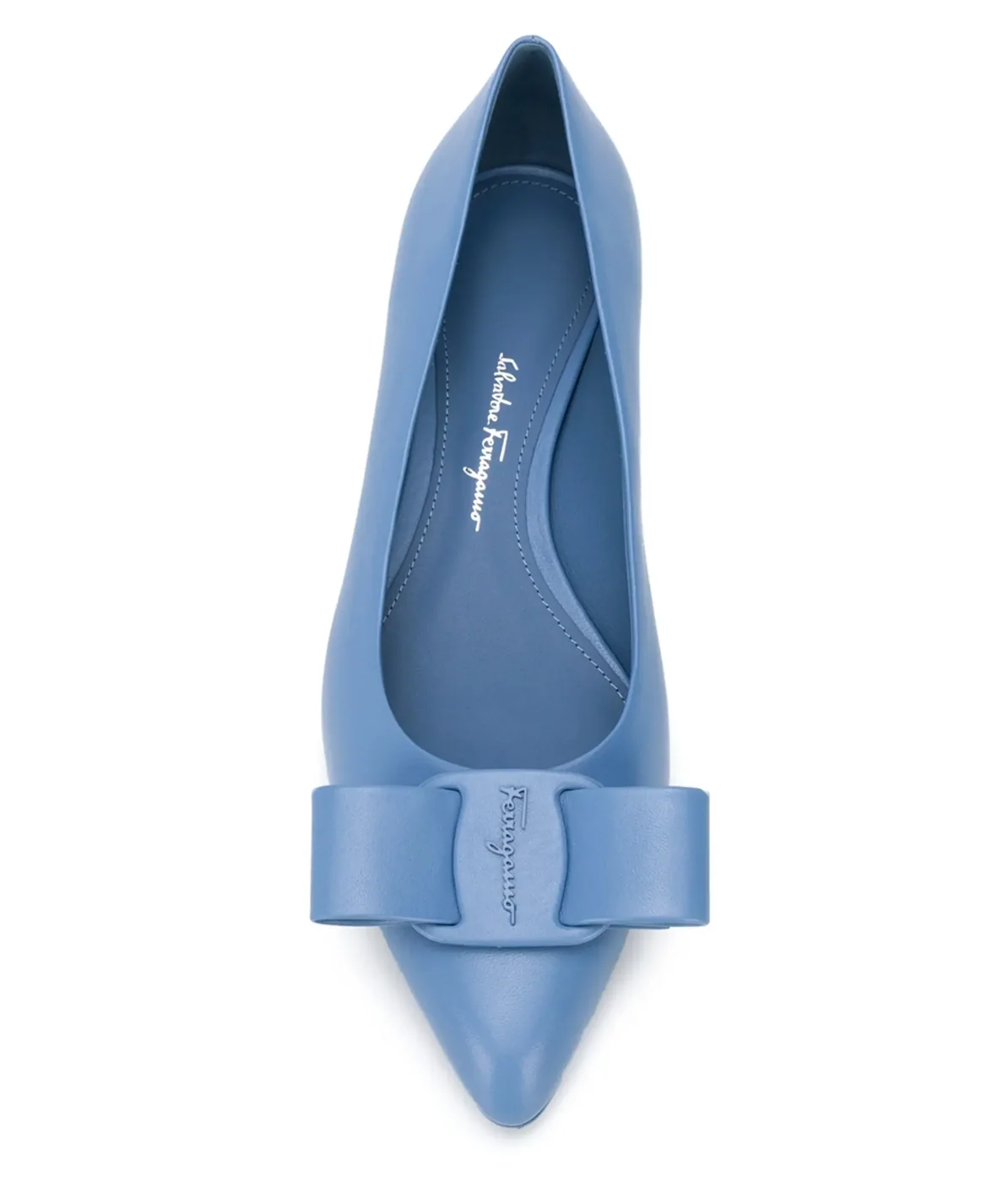 Ferragamo Viva Ballet Flats Blue 01R252 Ferragamo Viva Ballet Flats Blue 01R252