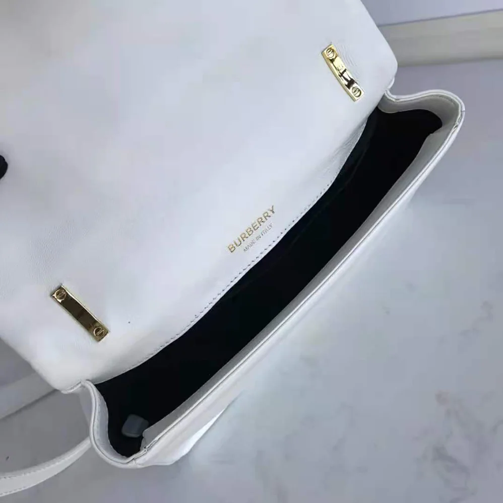 Burberry Small Quilted Lambskin Lola Bag for Women in White Burberry Small Quilted Lambskin Lola Bag for Women in White