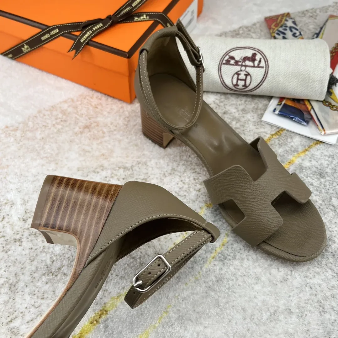 Hermes Encens 50 Sandal Dark Greige Hermes Encens 50 Sandal Dark Greige