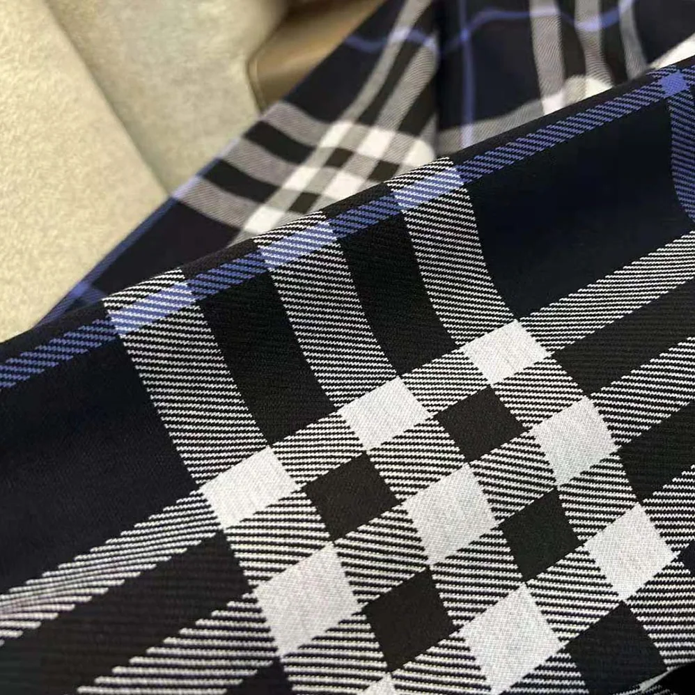 Burberry Check Cotton Jacquard Hoodie for Men in Blue