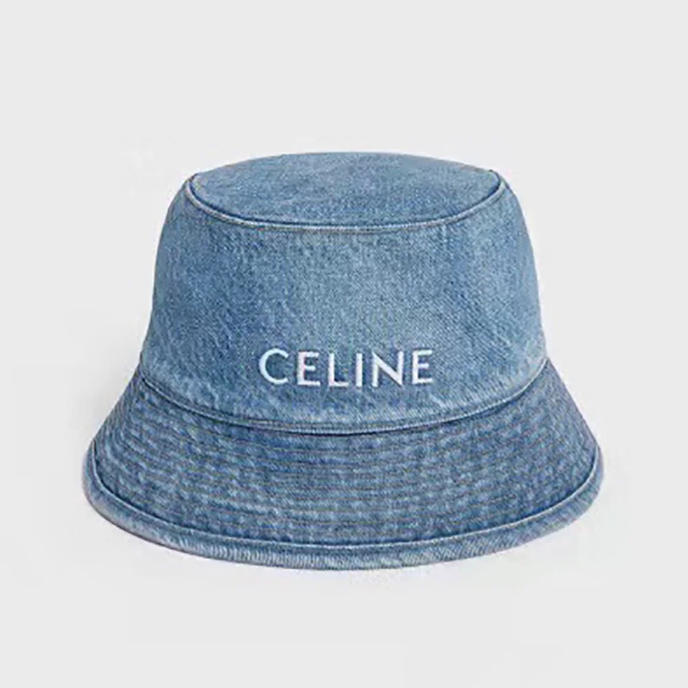 Celine Bucket Hat in Denim for Women in Blue