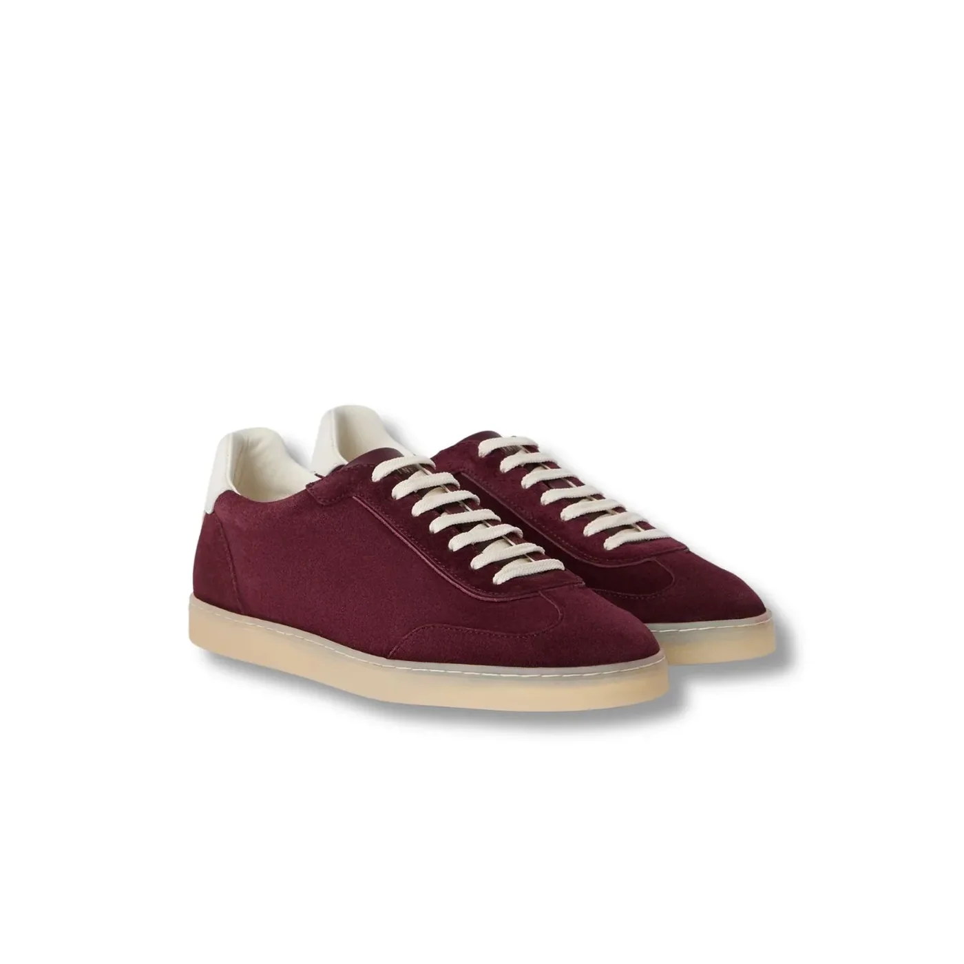 Brunello Cucinelli Washed Suede Amaranth Sneakers - 252MZUSGGJ336