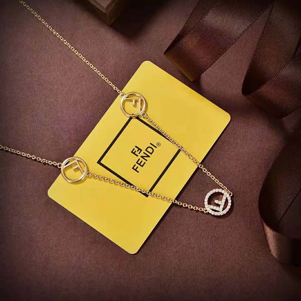 Fendi F Is Fendi Necklace Gold for Women in colored Fendi F Is Fendi Necklace Gold for Women in colored