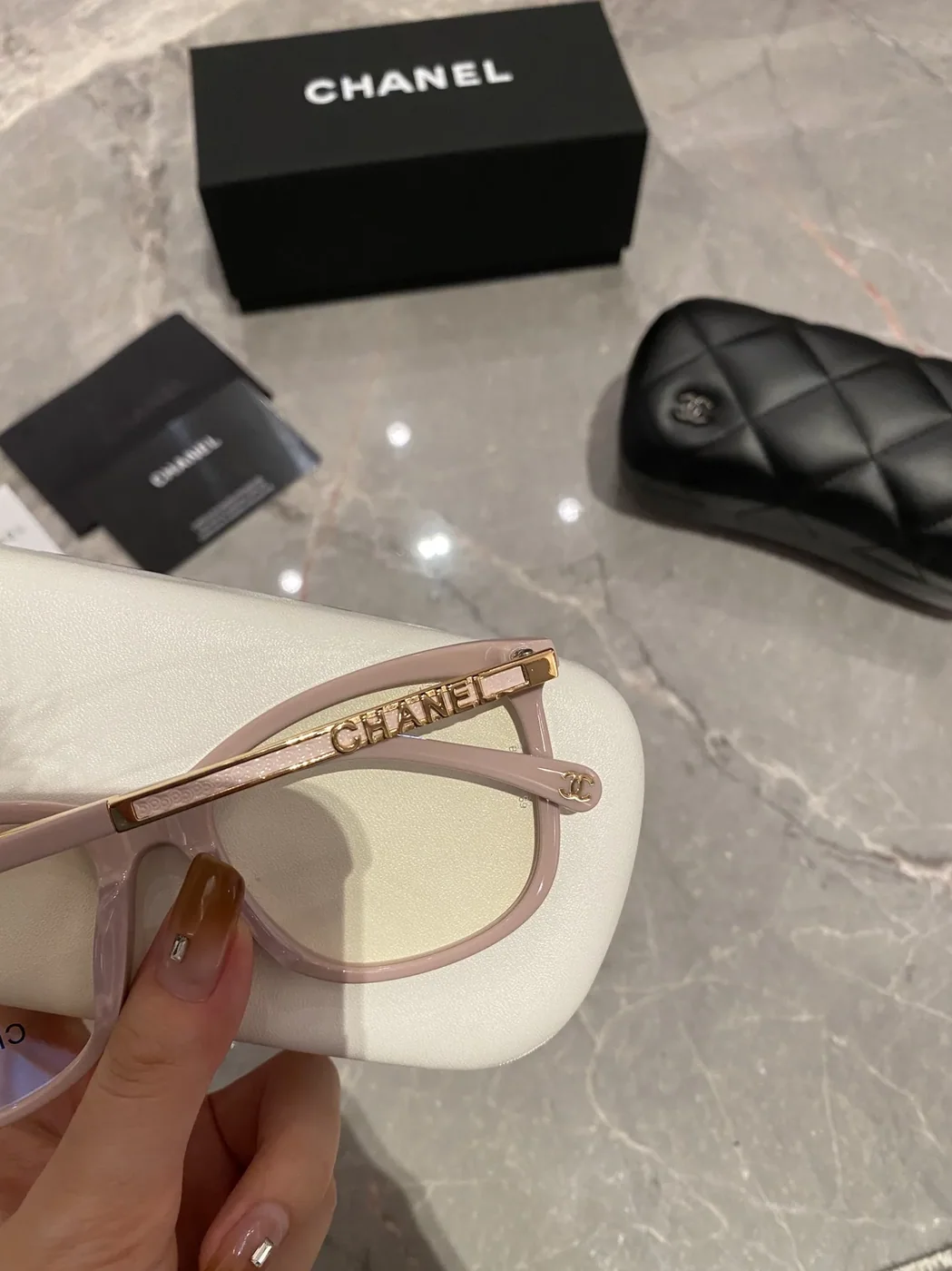Chanel Square Sunglasses Pink Chanel Square Sunglasses Pink