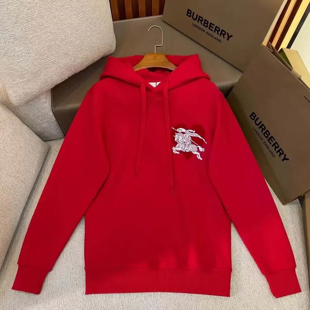 Burberry EKD Motif Cotton Sweatshirt for Men in Red